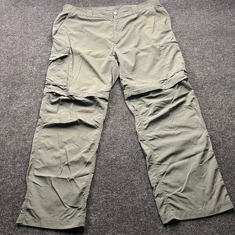 Columbia Silver Ridge Convertible Pants Mens 40x30 Sage Green Hiking Cargo Pant